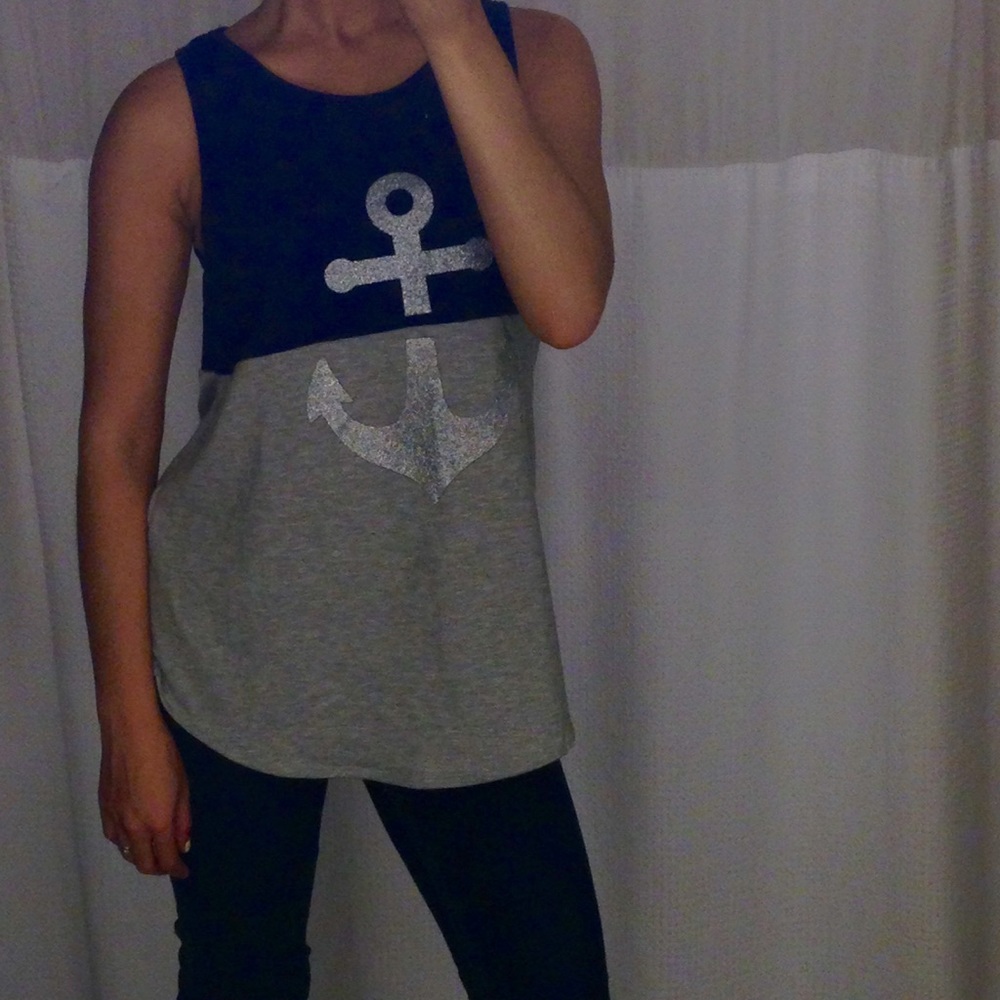 12PM by Mon Ami Nautical Anchor tee